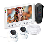 Комплект видеодомофон HDcom W715 и две внутренние купольные камеры KDM-6413G